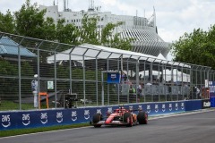 55 SAINZ Carlos (spa), Scuderia Ferrari SF-24, action during the Formula 1 AWS Grand Prix du Canada 2024, 9th round of the 2024 Formula One World Championship from June 07 to 09, 2024 on the Circuit Gilles Villeneuve, in Montréal, Canada - Photo Florent Gooden / DPPI