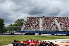 55 SAINZ Carlos (spa), Scuderia Ferrari SF-24, action during the Formula 1 AWS Grand Prix du Canada 2024, 9th round of the 2024 Formula One World Championship from June 07 to 09, 2024 on the Circuit Gilles Villeneuve, in Montréal, Canada - Photo Xavi Bonilla / DPPI