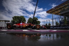 55 SAINZ Carlos (spa), Scuderia Ferrari SF-24, action during the Formula 1 AWS Grand Prix du Canada 2024, 9th round of the 2024 Formula One World Championship from June 07 to 09, 2024 on the Circuit Gilles Villeneuve, in Montréal, Canada - Photo Eric Alonso / DPPI