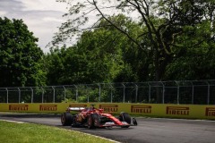 16 LECLERC Charles (mco), Scuderia Ferrari SF-24, action during the Formula 1 AWS Grand Prix du Canada 2024, 9th round of the 2024 Formula One World Championship from June 07 to 09, 2024 on the Circuit Gilles Villeneuve, in Montréal, Canada - Photo Xavi Bonilla / DPPI