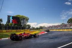 55 SAINZ Carlos (spa), Scuderia Ferrari SF-24, action during the Formula 1 AWS Grand Prix du Canada 2024, 9th round of the 2024 Formula One World Championship from June 07 to 09, 2024 on the Circuit Gilles Villeneuve, in Montréal, Canada - Photo Xavi Bonilla / DPPI